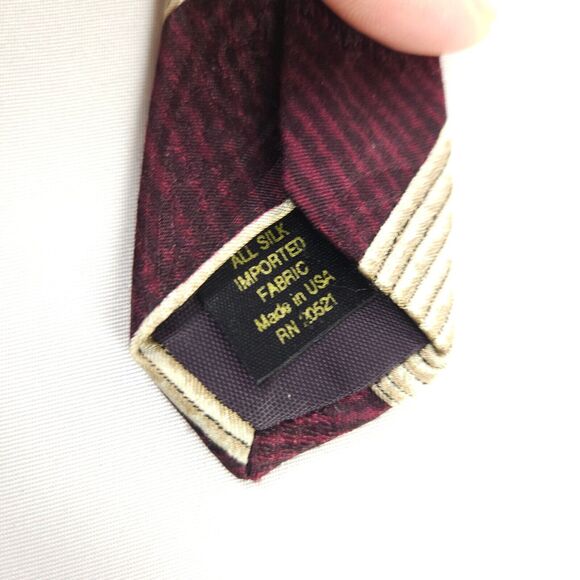 JHM Sport Golfing Golf Championship Striped Silk Tie 58" x 4" Made in USA - Picture 4 of 6